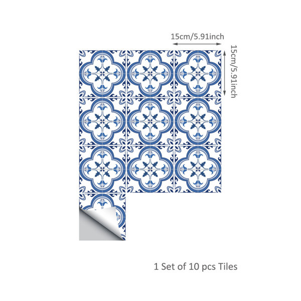 Bloomsbury Market 15 cm x 15 cm PVC Mosaikfliese Husted & Bewertungen